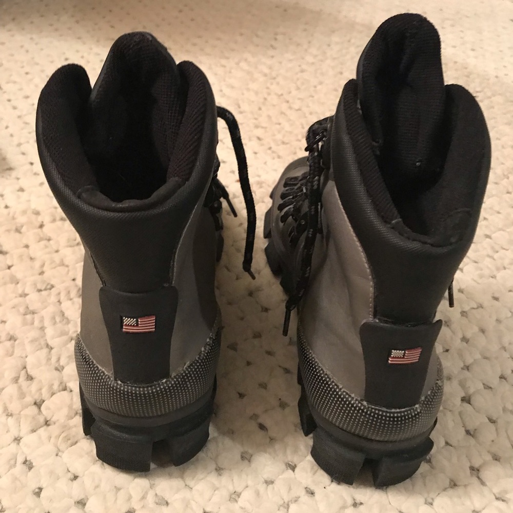 Ralph Lauren Sport Lugged Sole Boots 8 RARE! New Gunmetal Snow Hiking OOAK ankle - Picture 2 of 8